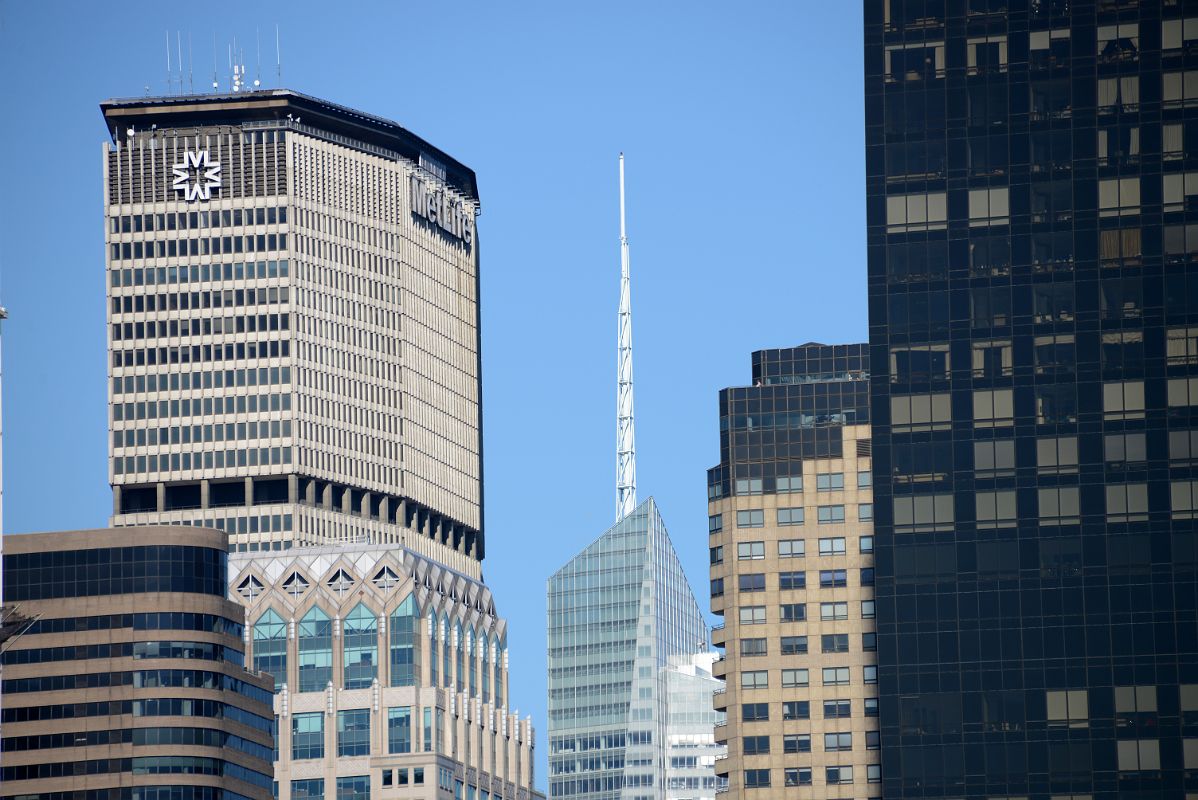 37 New York City Roosevelt Island Franklin D Roosevelt Four Freedoms Park View To The MetLife Building, 450 Lexington Avenue, The Bank of America Tower, With Its Spire, and Trump World Tower